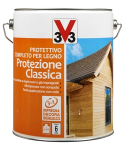 Protettivo completo per legno protezione classica, incolore - 5 litri